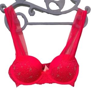 Victoria’s Secret Dream Angels Balconet Sexy Pink Lace Bra 32C Intimates